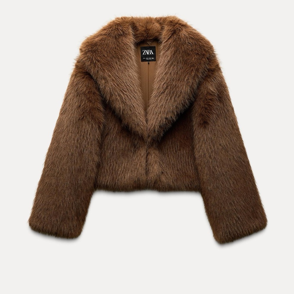Zara Faux Fur Jacket Short Coat